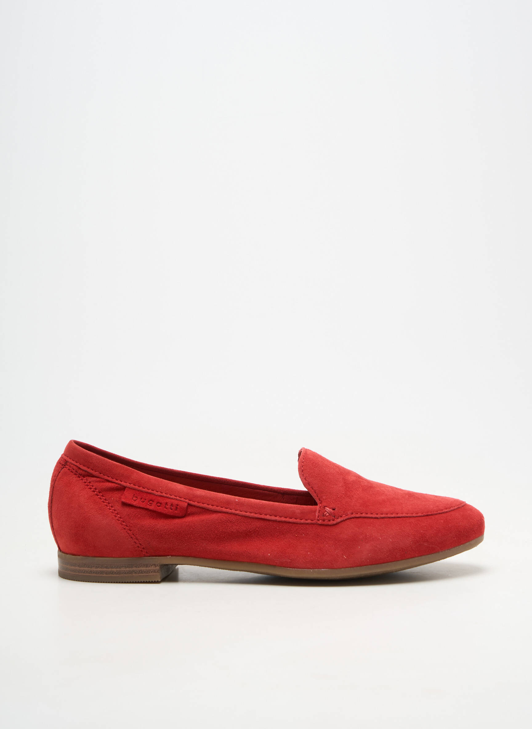 Ballerines talon bas talon plat jusqu'à 3cm rouge BUGATTI femme