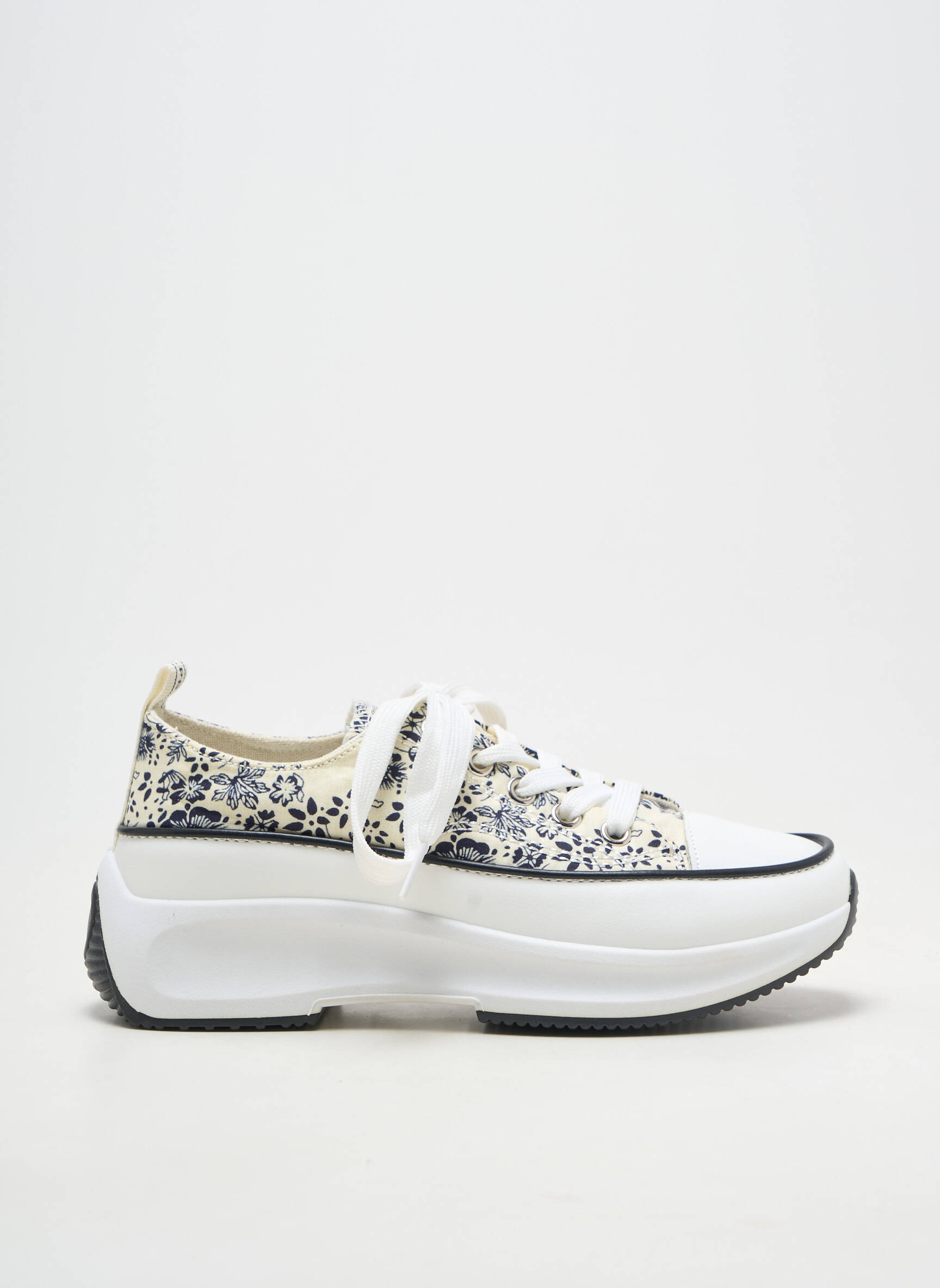 Baskets plateforme talon de 4 à 6cm blanc LPB LES PETITES BOMBES  femme