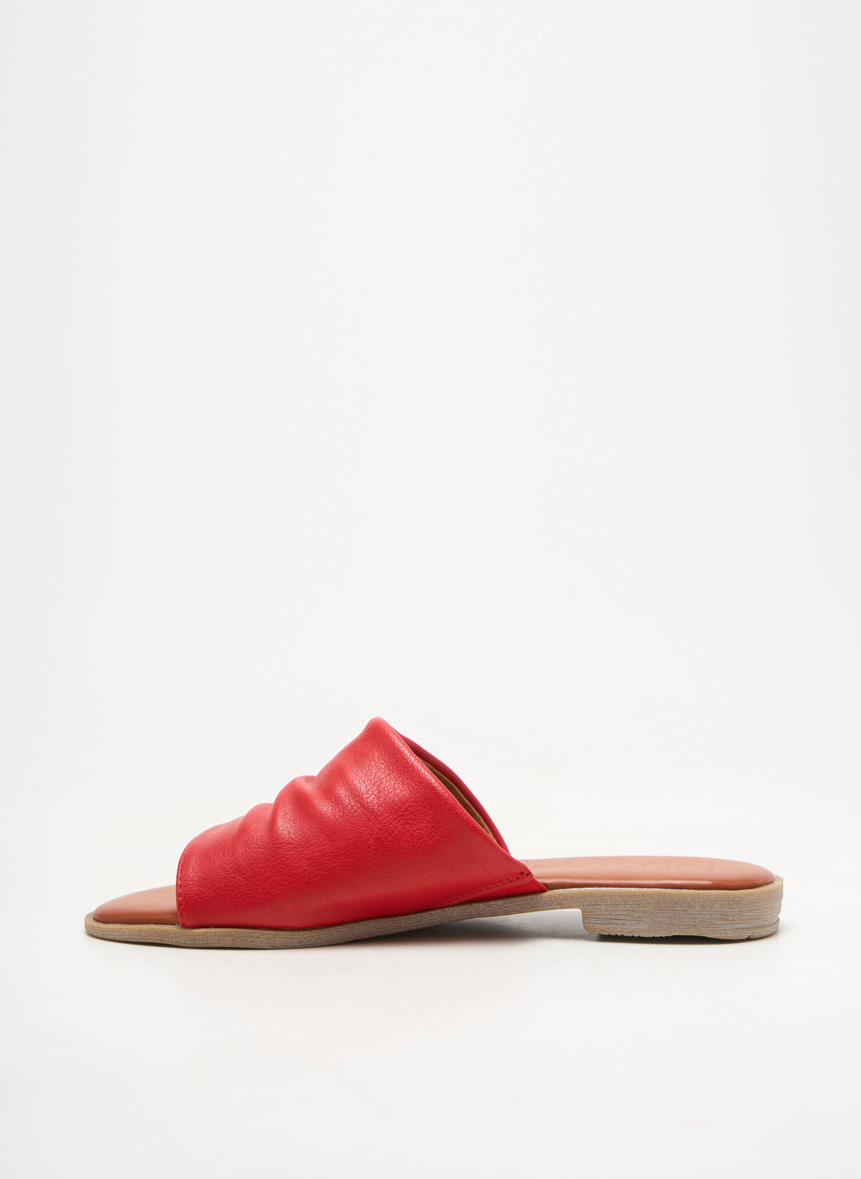 Mules/sabots matière lisse talon plat jusqu'à 3cm rouge MUSTANG femme