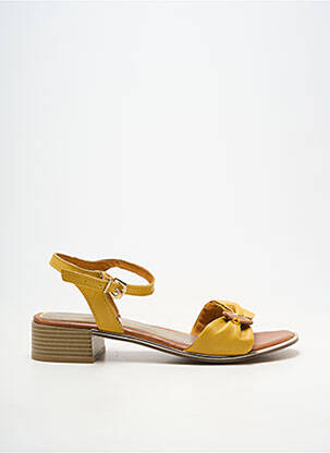 Sandales/nu pieds matière lisse talon de 4 à 6cm jaune MARCO TOZZI femme