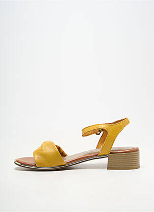 Sandales/nu pieds matière lisse talon de 4 à 6cm jaune MARCO TOZZI femme