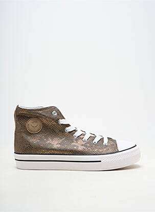Baskets matière lisse talon plat jusqu'à 3cm marron LPB LES PETITES BOMBES  femme