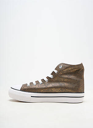 Baskets matière lisse talon plat jusqu'à 3cm marron LPB LES PETITES BOMBES  femme