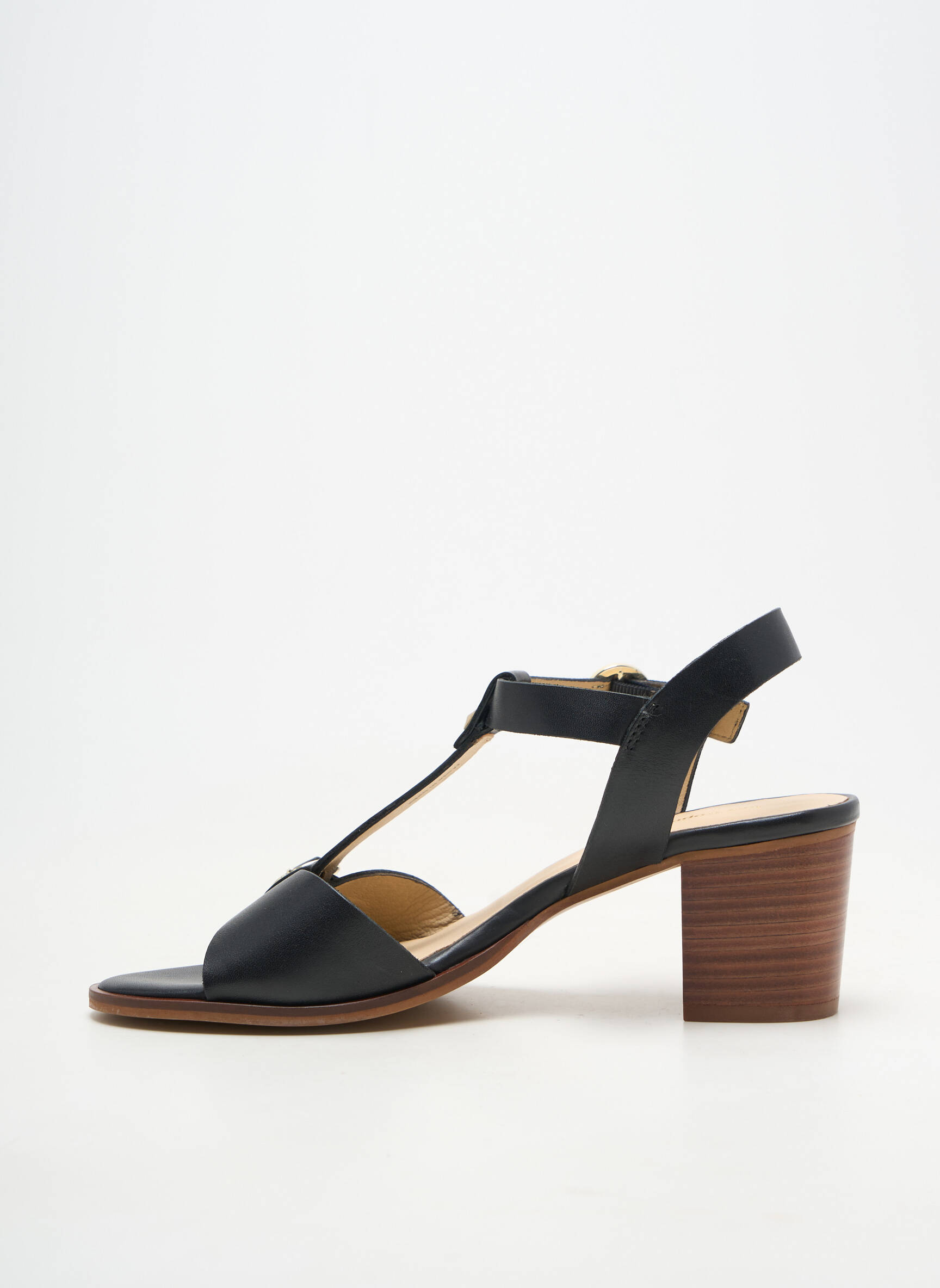 Sandales/nu pieds matière lisse talon de 4 à 6cm noir LES TROPEZIENNES PAR M.BELARBI femme