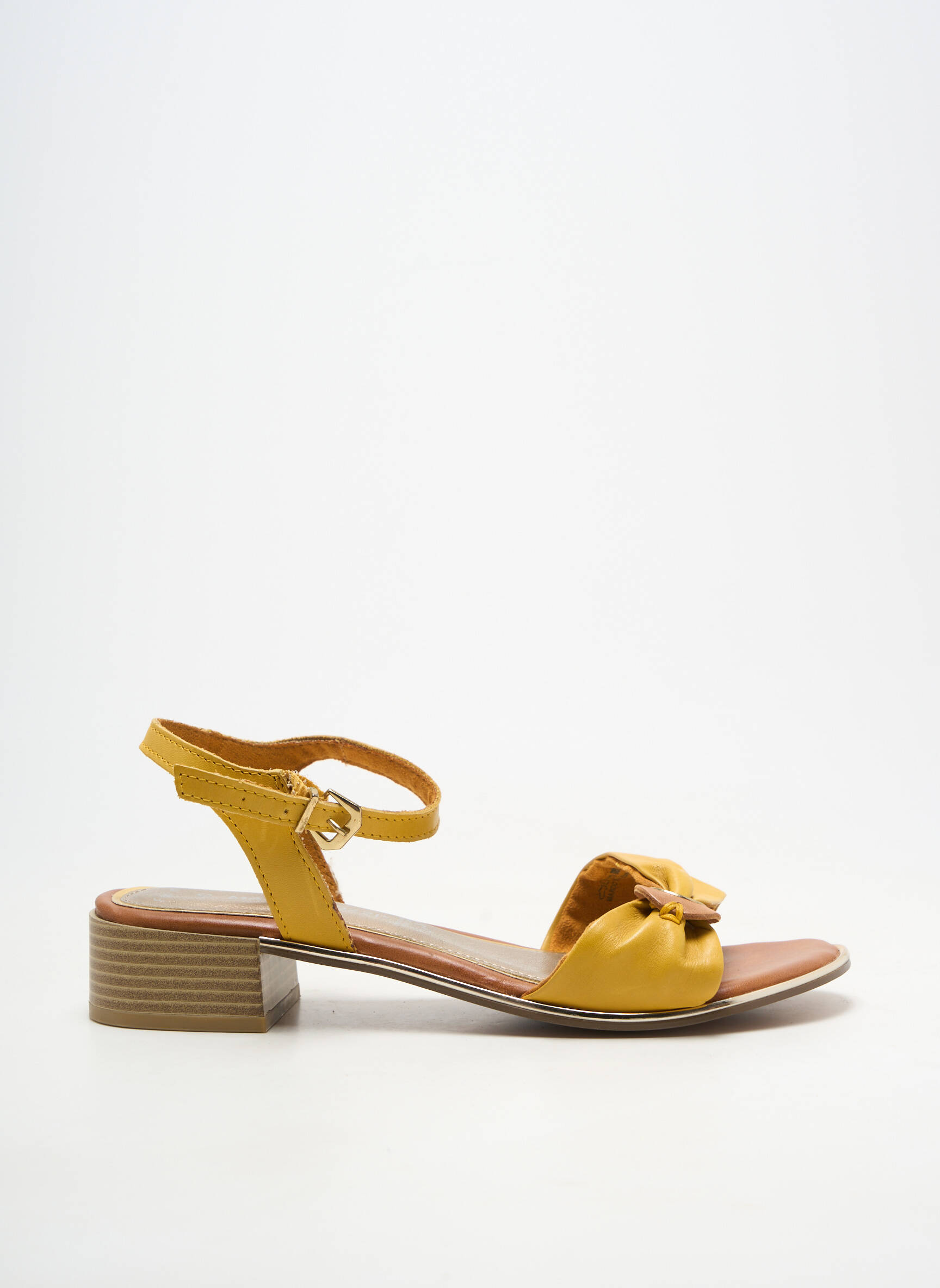 Sandales/nu pieds matière lisse talon de 4 à 6cm jaune MARCO TOZZI femme