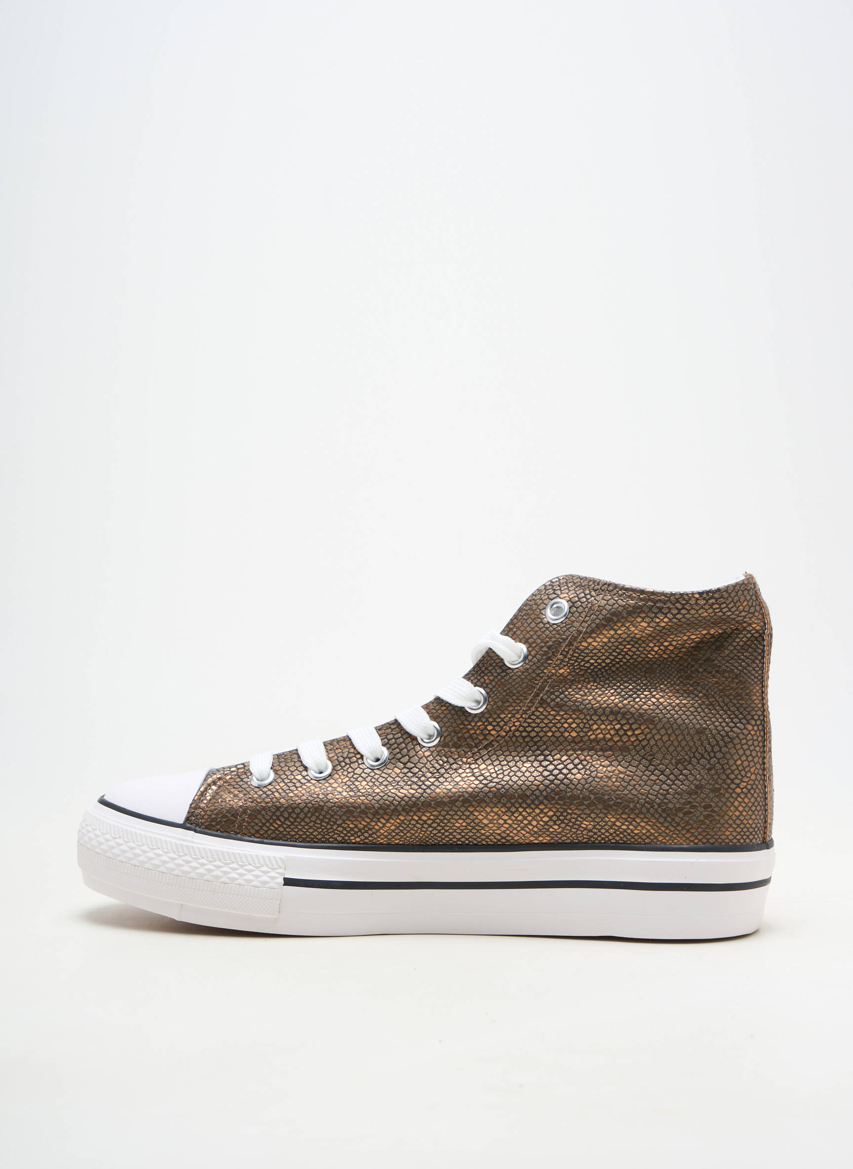 Baskets matière lisse talon plat jusqu'à 3cm marron LPB LES PETITES BOMBES  femme