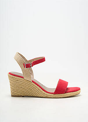 Sandales/nu pieds talon compensé talon de 7 à 9cm rouge TAMARIS femme