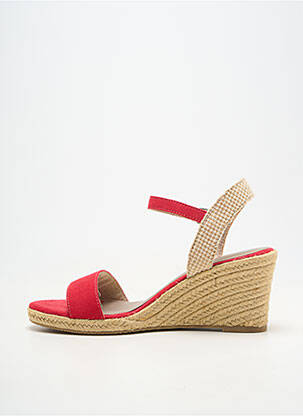 Sandales/nu pieds talon compensé talon de 7 à 9cm rouge TAMARIS femme