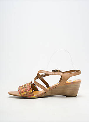 Sandales/nu pieds matière lisse talon de 4 à 6cm marron MARCO TOZZI femme