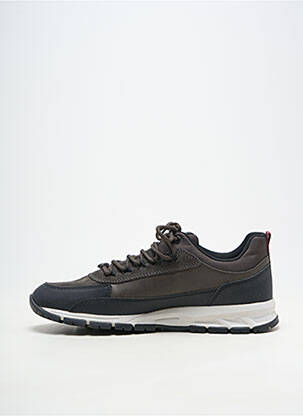 Baskets matière lisse bout rond vert GEOX homme
