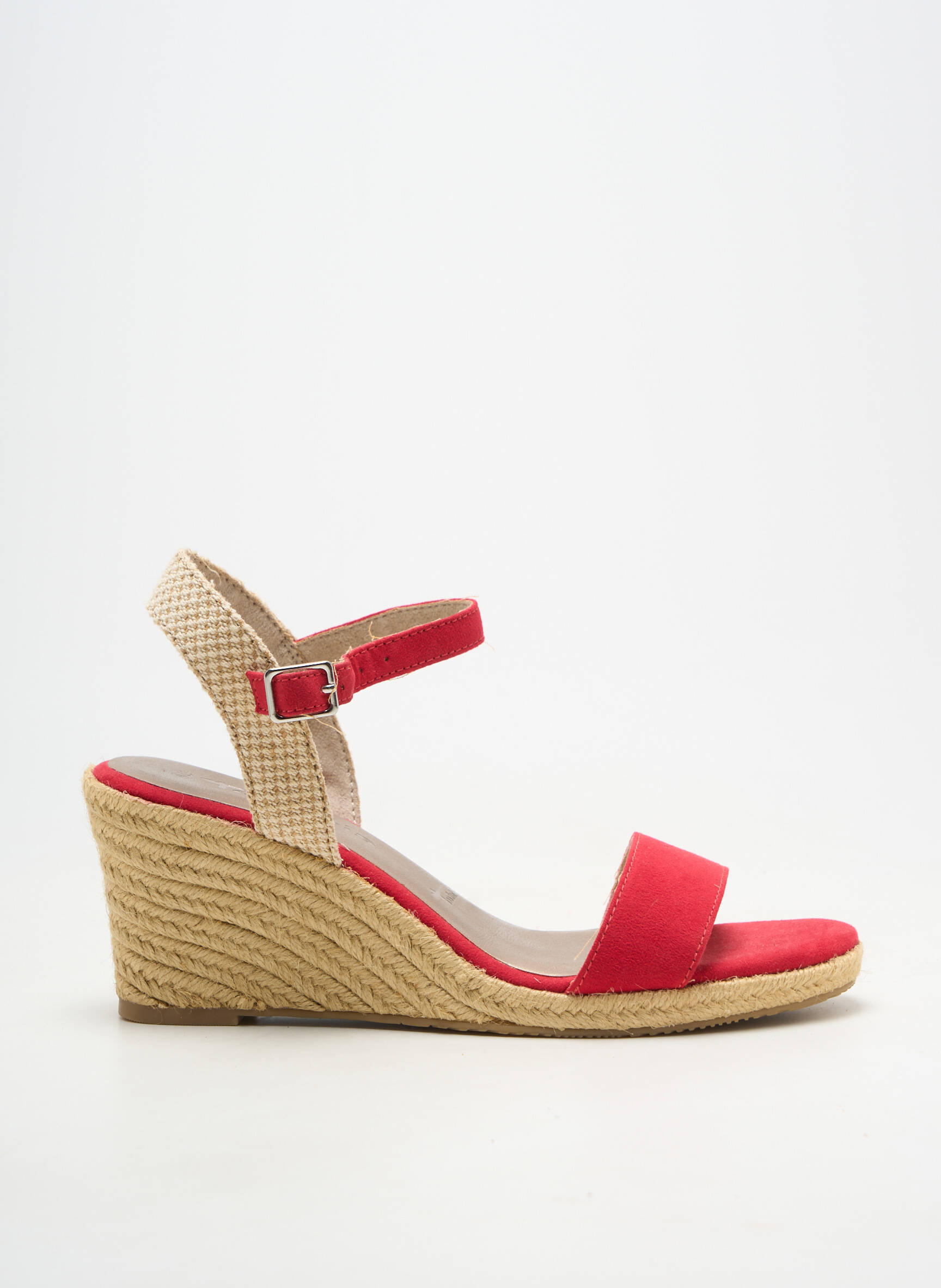 Sandales/nu pieds talon compensé talon de 7 à 9cm rouge TAMARIS femme