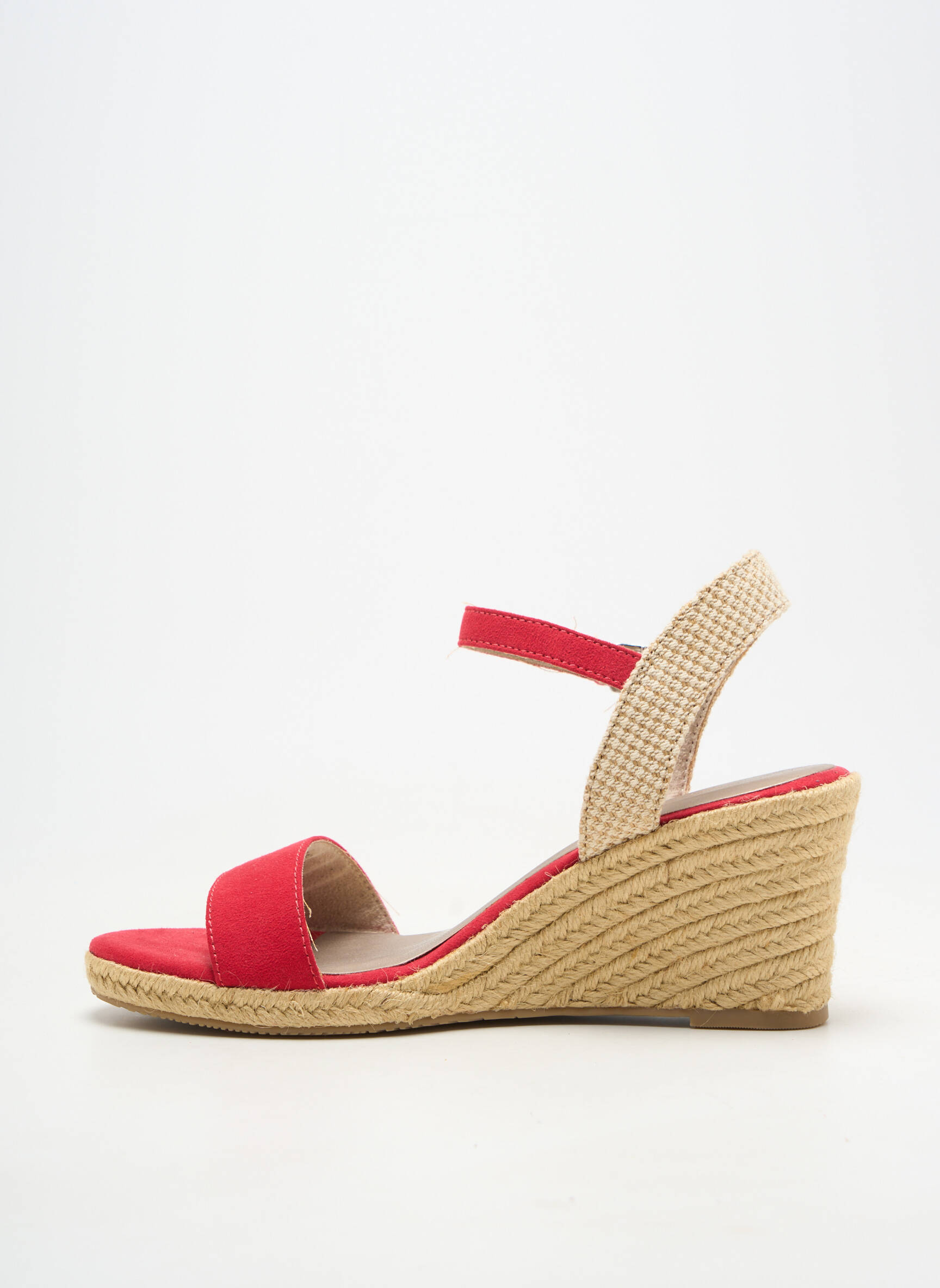 Sandales/nu pieds talon compensé talon de 7 à 9cm rouge TAMARIS femme