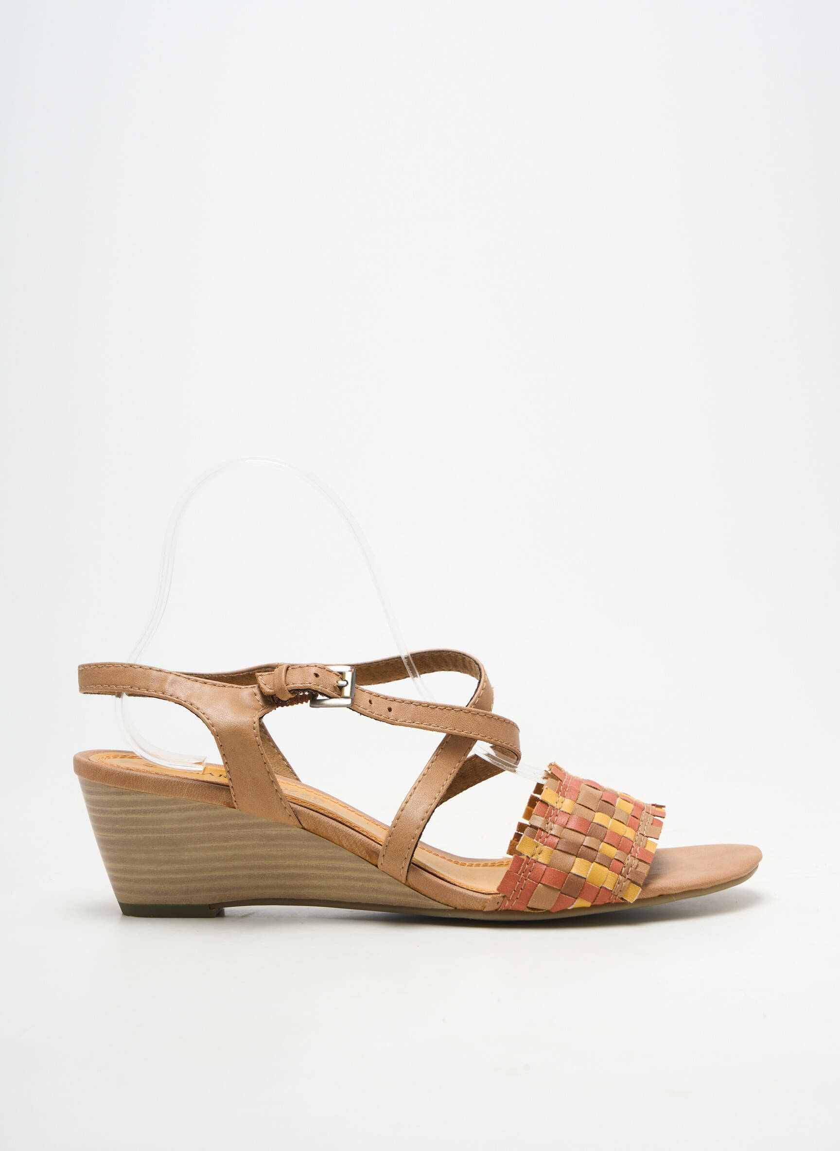 Sandales/nu pieds matière lisse talon de 4 à 6cm marron MARCO TOZZI femme