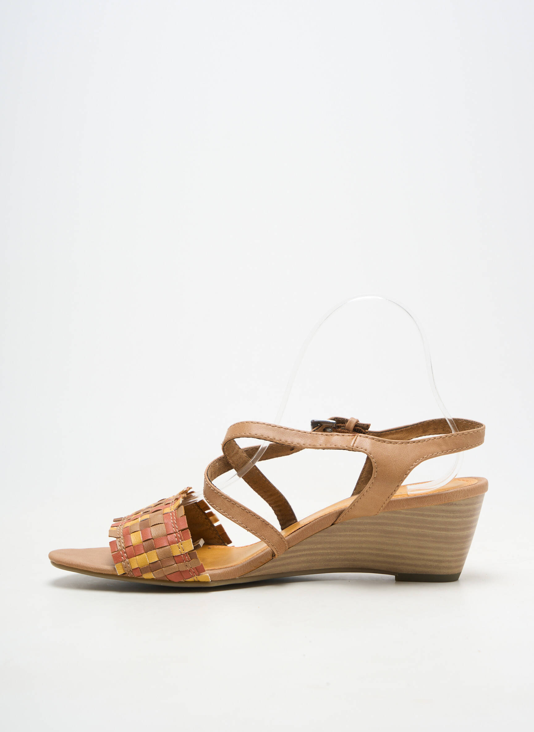 Sandales/nu pieds matière lisse talon de 4 à 6cm marron MARCO TOZZI femme