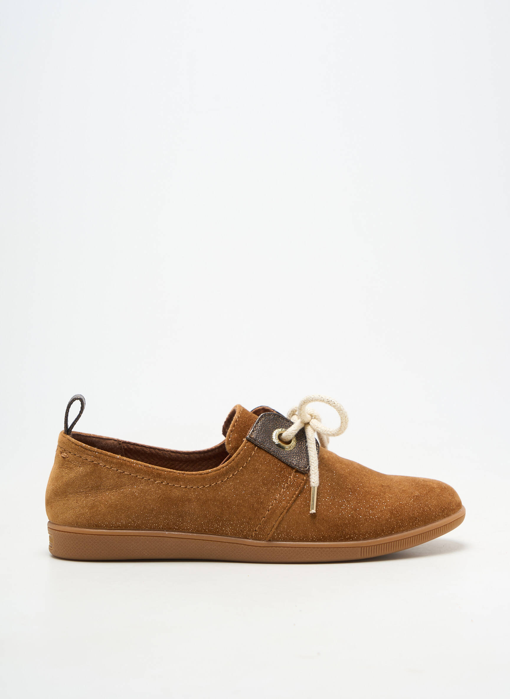 Baskets tissage tissage pailleté talon plat jusqu'à 3cm marron ARMISTICE femme
