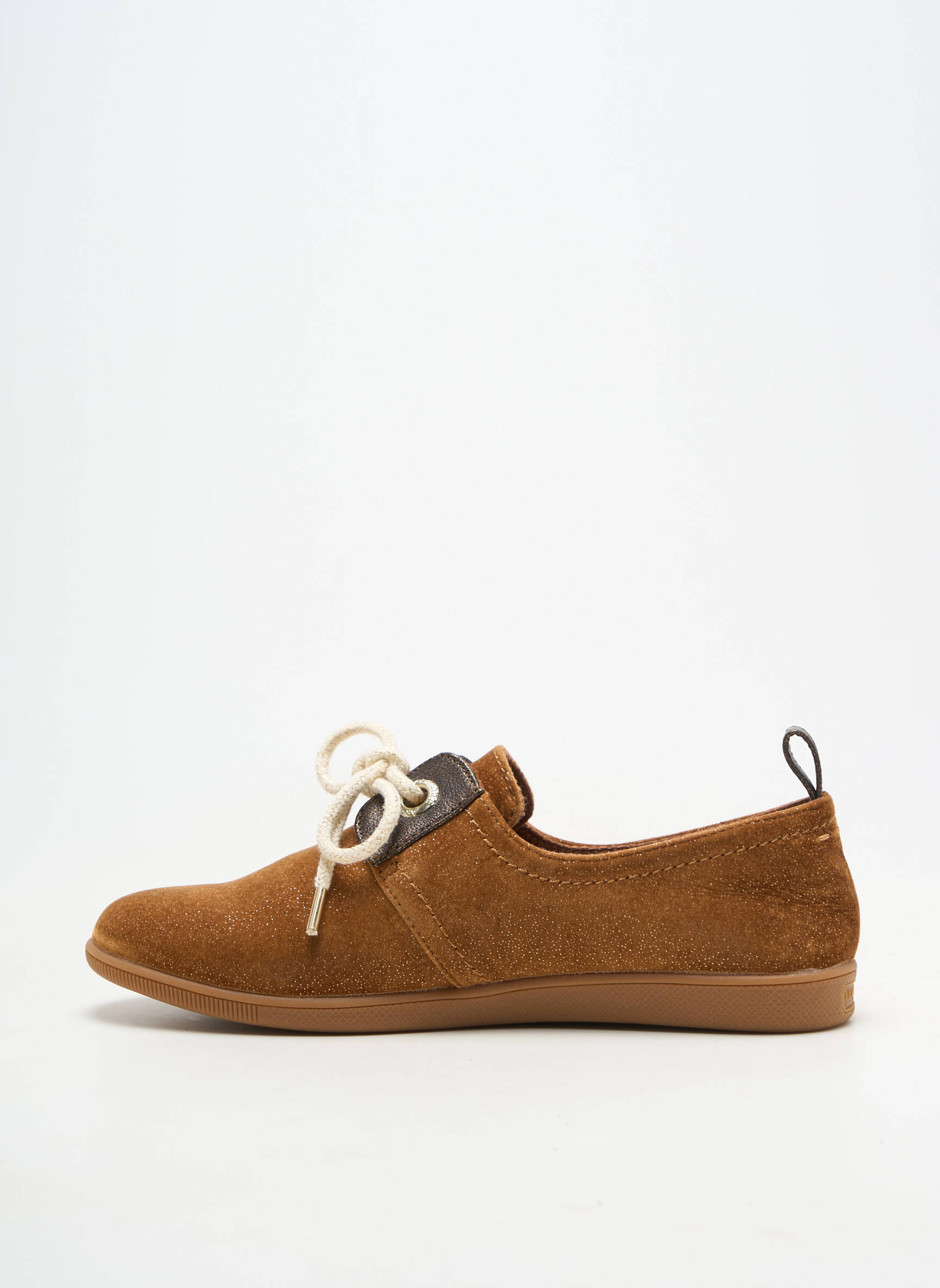 Baskets tissage tissage pailleté talon plat jusqu'à 3cm marron ARMISTICE femme