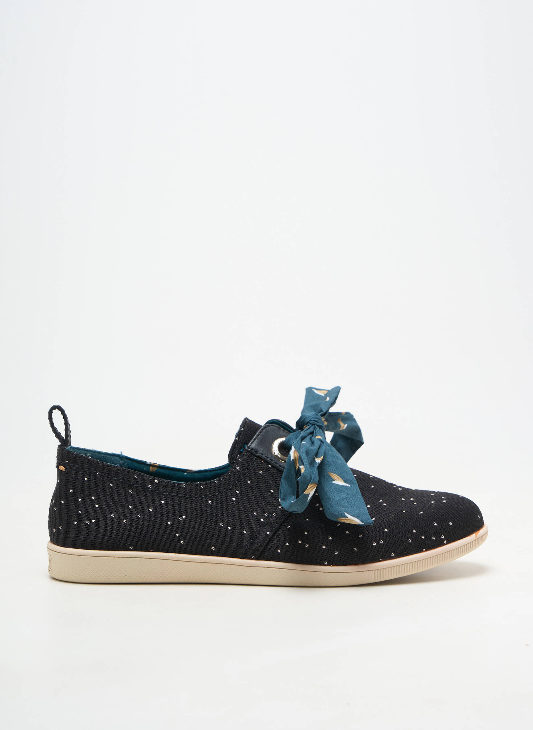 Baskets matière lisse talon plat jusqu'à 3cm noir ARMISTICE femme