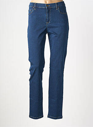 Jeans coupe droite stretch taille normale bleu LCDN femme