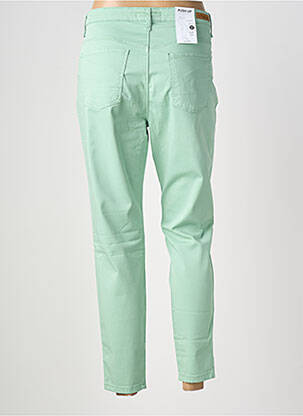 Pantalon slim tissage popeline taille normale vert LCDN femme