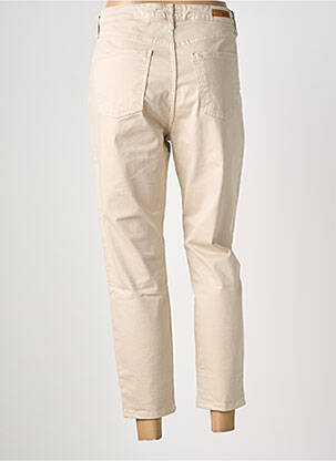 Pantalon slim tissage popeline taille normale beige LCDN femme