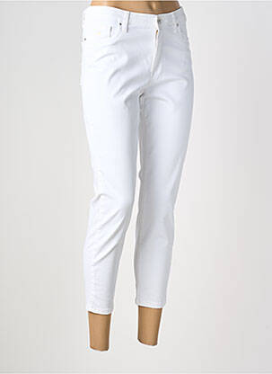 Pantalon slim tissage popeline taille normale blanc LCDN femme