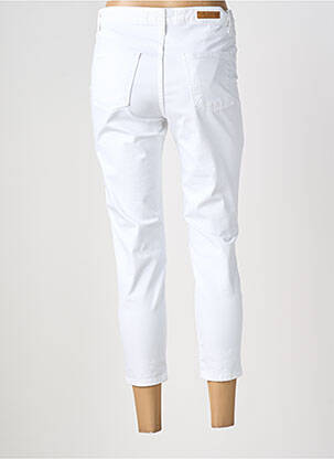 Pantalon slim tissage popeline taille normale blanc LCDN femme