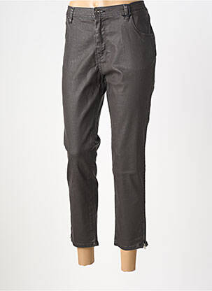 Pantalon slim tissage popeline taille normale gris IMPACT femme