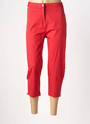 Pantacourt tissage popeline taille normale rouge AGATHE & LOUISE femme