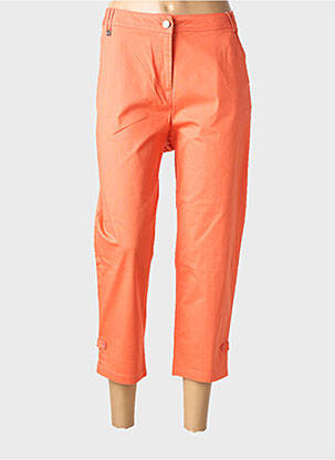 Pantacourt tissage popeline taille normale orange AGATHE & LOUISE femme