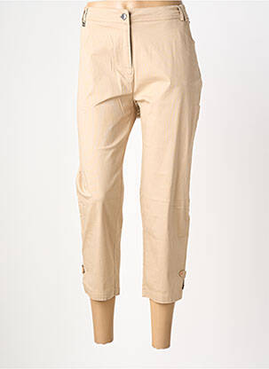 Pantacourt tissage popeline taille normale beige AGATHE & LOUISE femme