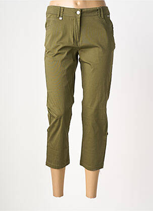 Pantacourt tissage popeline taille normale vert AGATHE & LOUISE femme