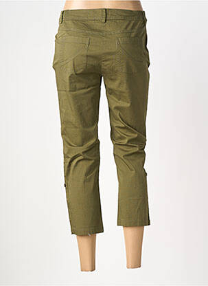 Pantacourt tissage popeline taille normale vert AGATHE & LOUISE femme