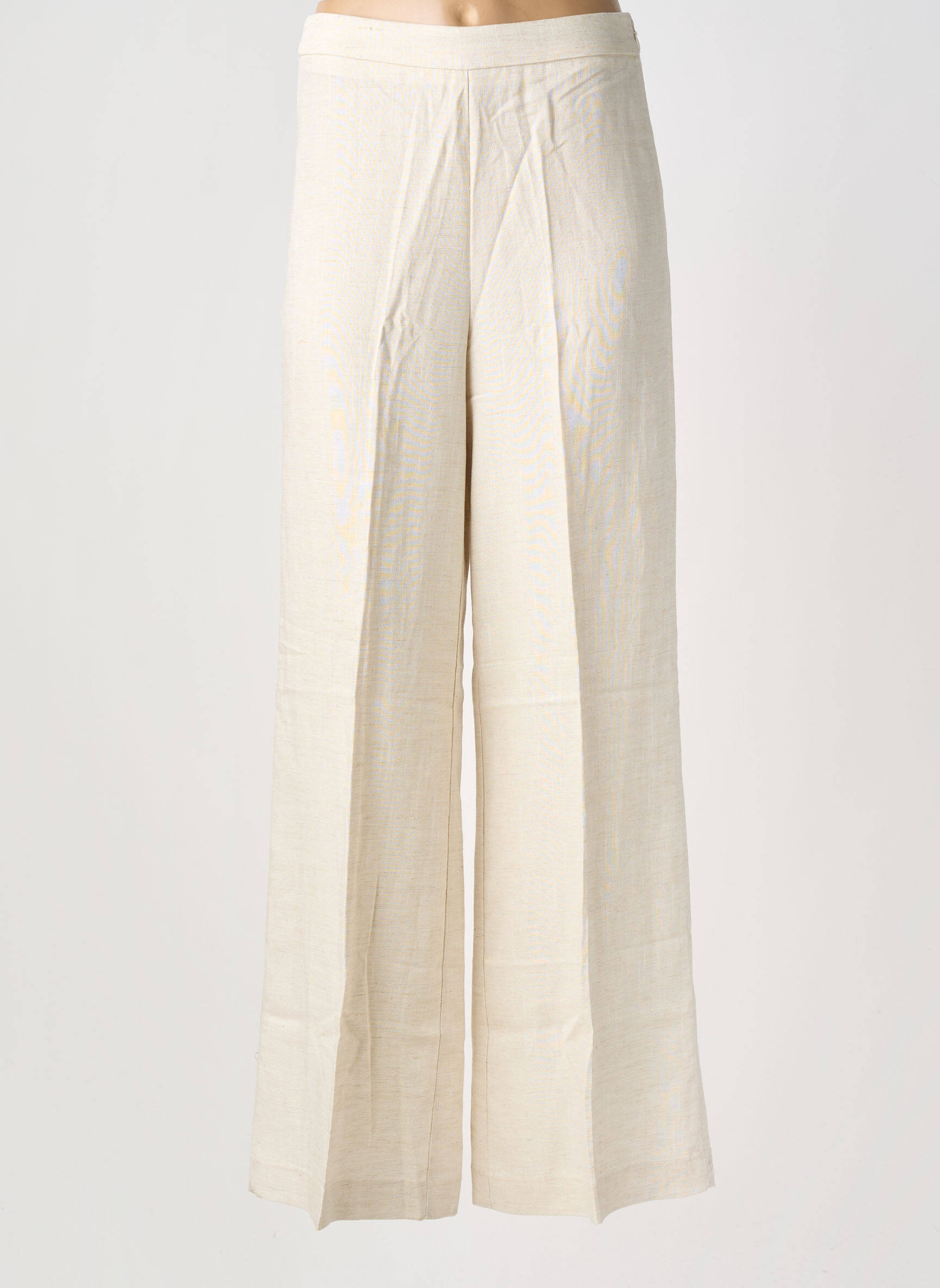 Pantalon droit taille normale taille normale beige GRACE & MILA femme