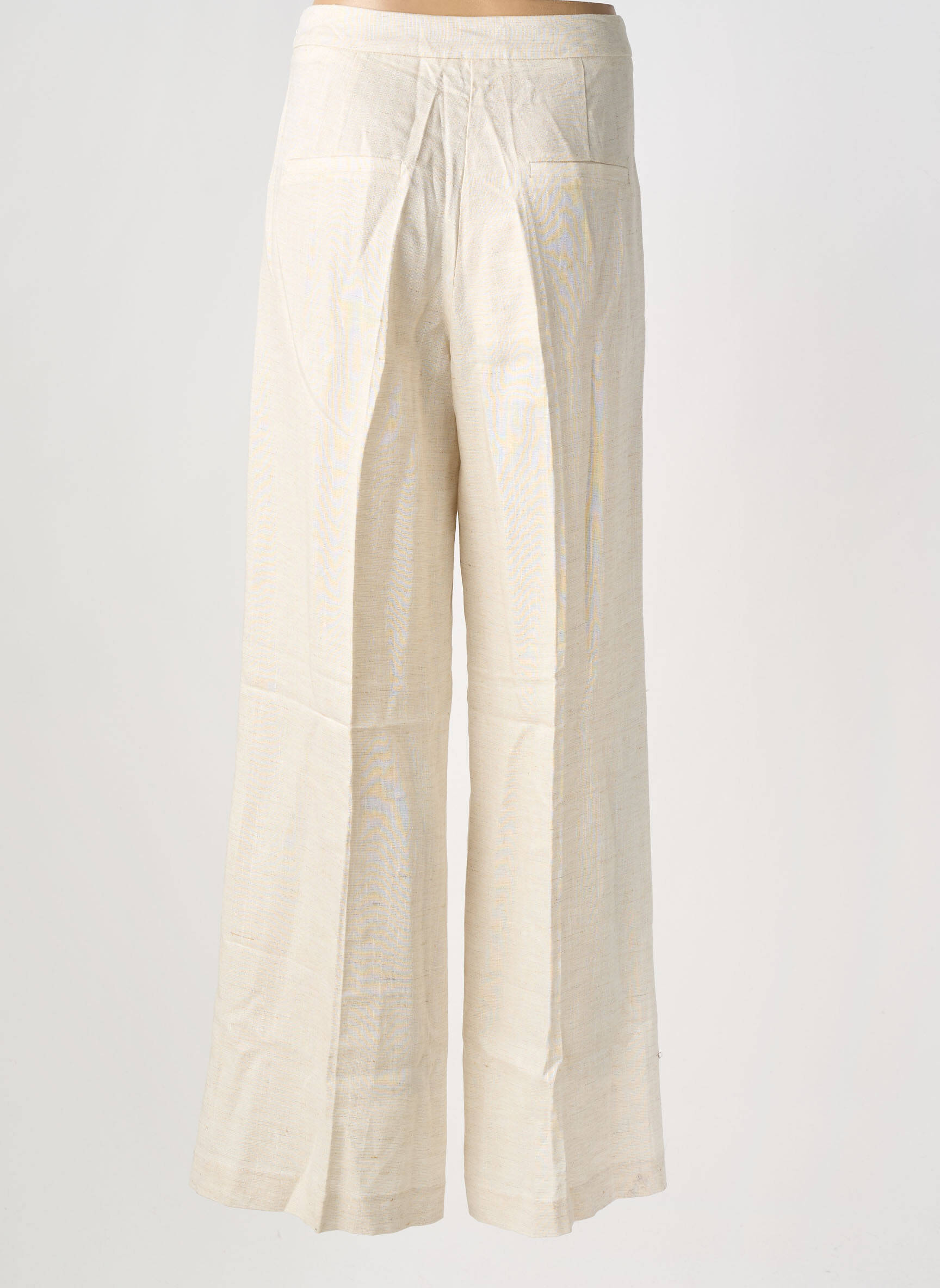 Pantalon droit taille normale taille normale beige GRACE & MILA femme