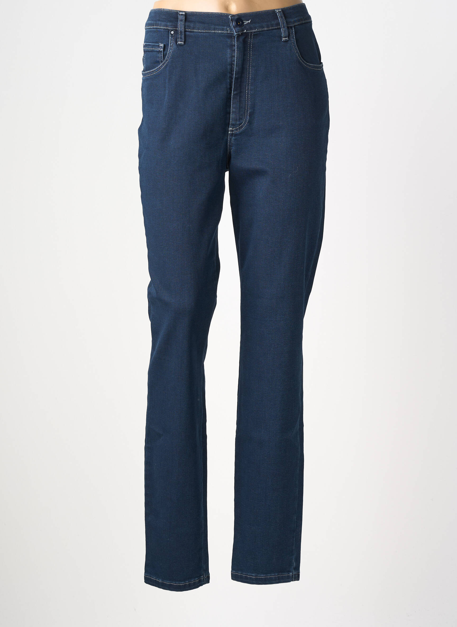 Jeans coupe droite stretch taille normale bleu LCDN femme