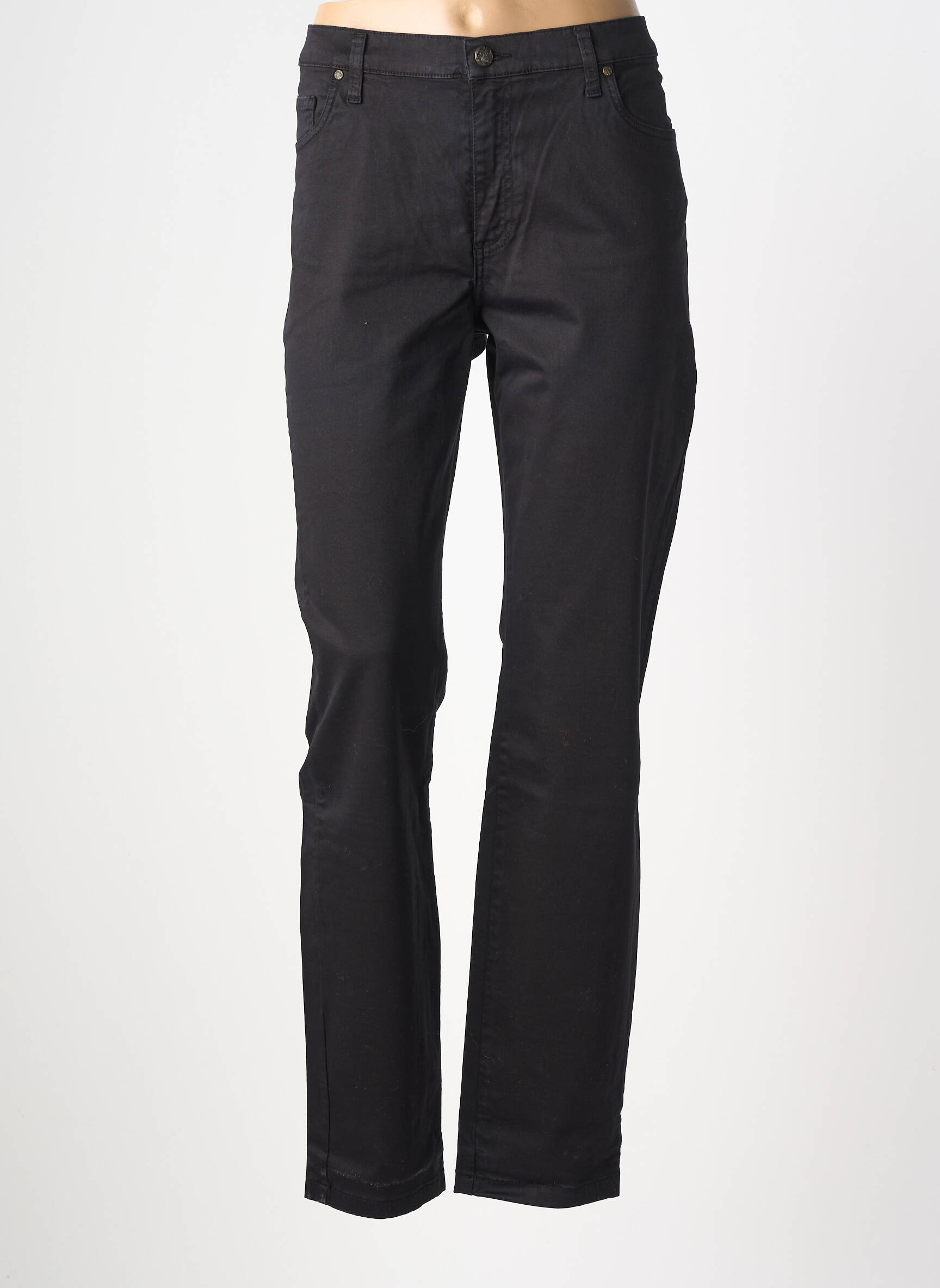 Pantalon droit stretch taille normale noir LCDN femme