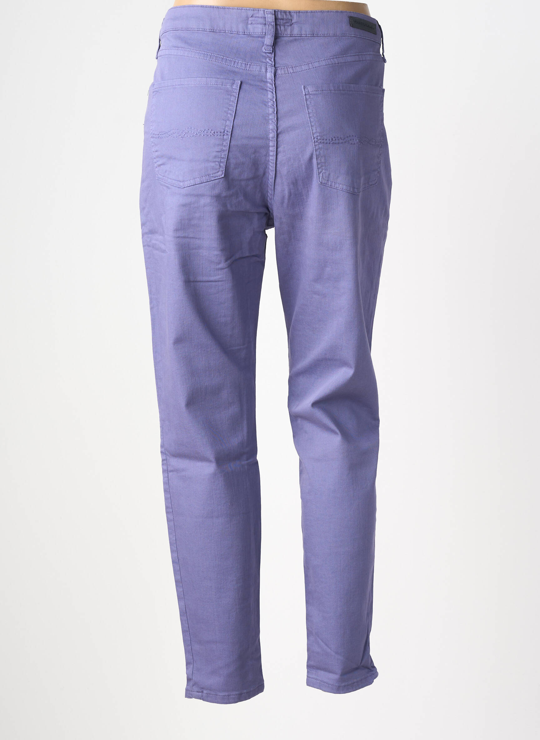 Pantalon droit stretch taille normale violet LCDN femme