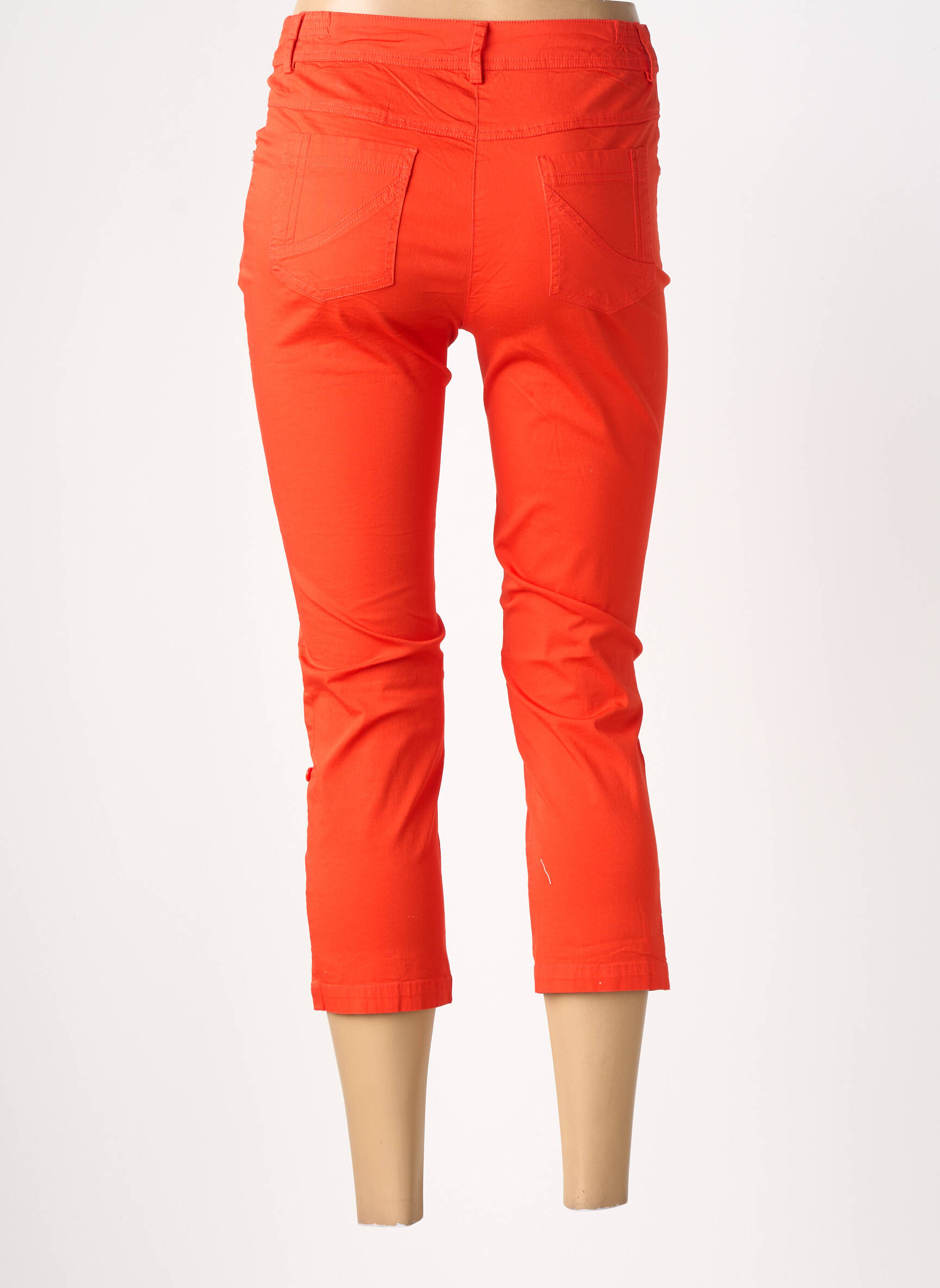 Pantacourt tissage popeline orange AGATHE & LOUISE femme