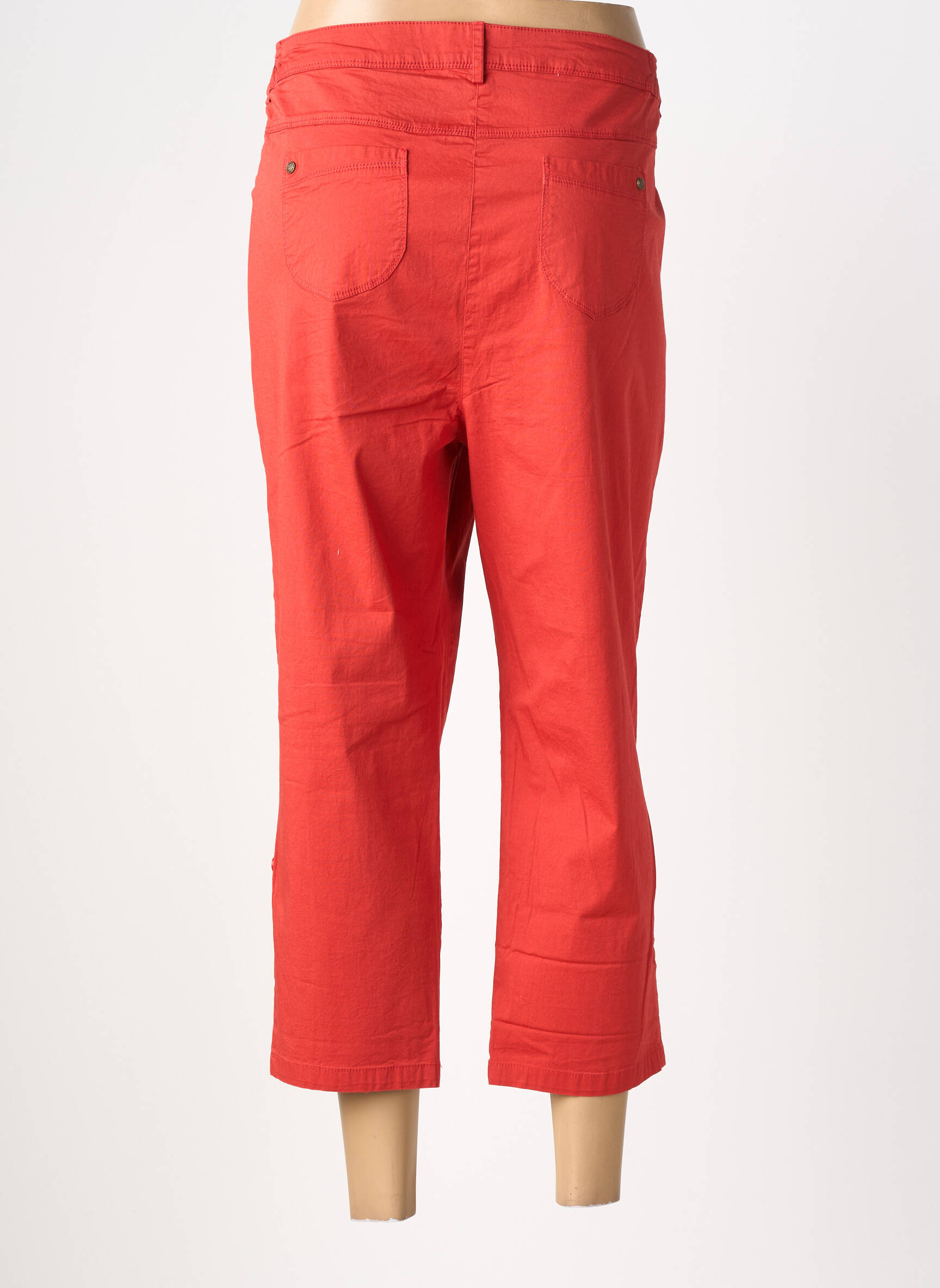 Pantacourt stretch taille normale orange AGATHE & LOUISE femme