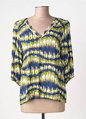 Blouse imprimé fantaisie manches 3/4 vert LOLA ESPELETA femme