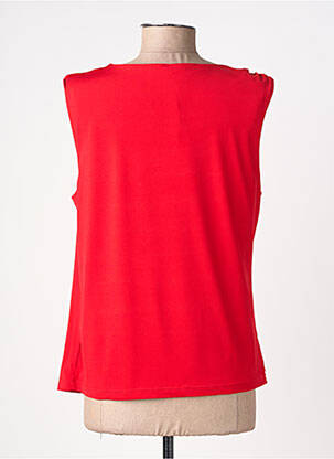 Top stretch sans manche rouge MORGAN femme