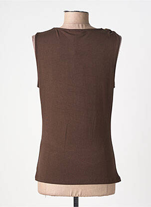 Top stretch sans manche marron GRACE & MILA femme