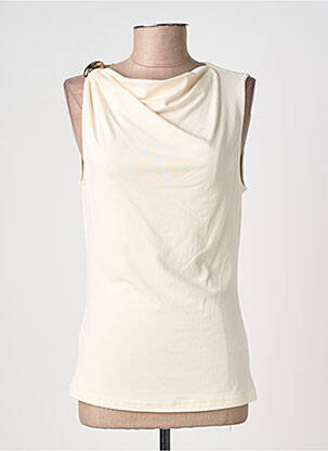 Top stretch sans manche beige GRACE & MILA femme