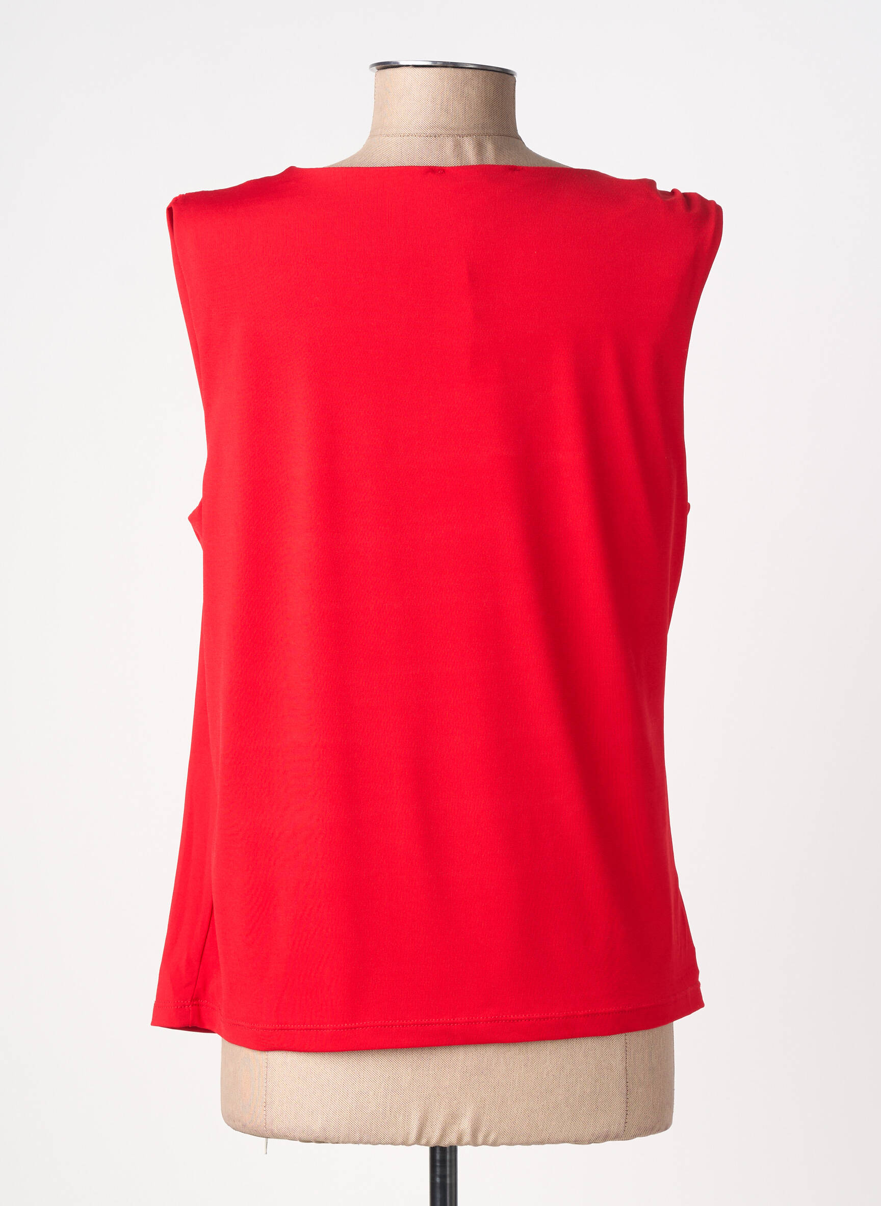 Top stretch sans manche rouge MORGAN femme