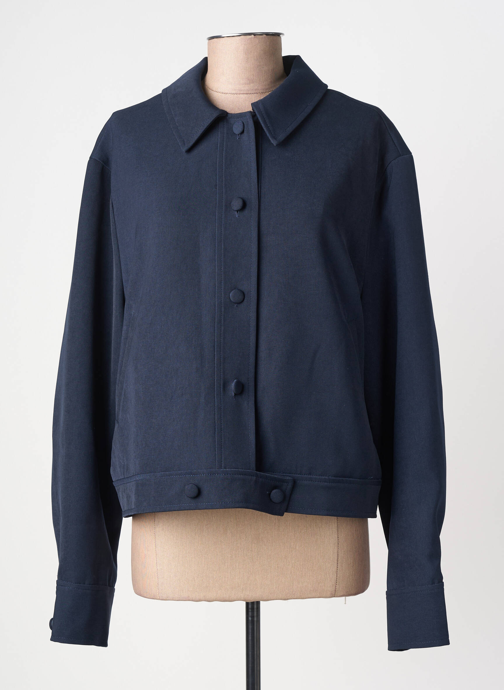 Veste casual finition intérieure doublée bleu UNIKA femme