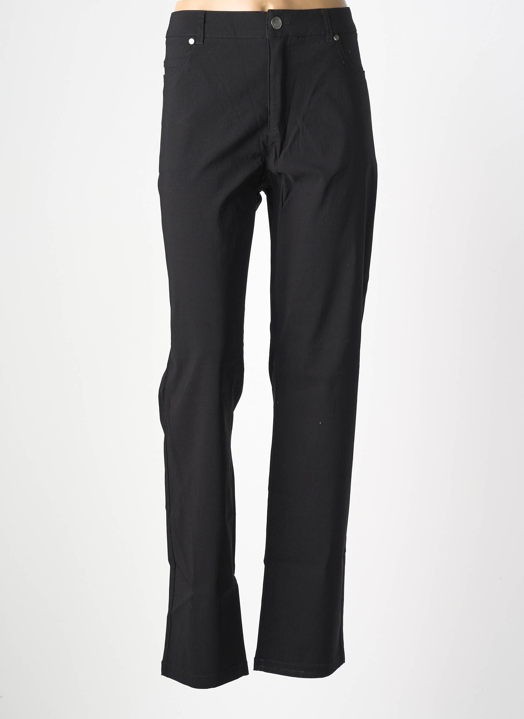 Pantalon droit stretch taille normale noir CISO femme