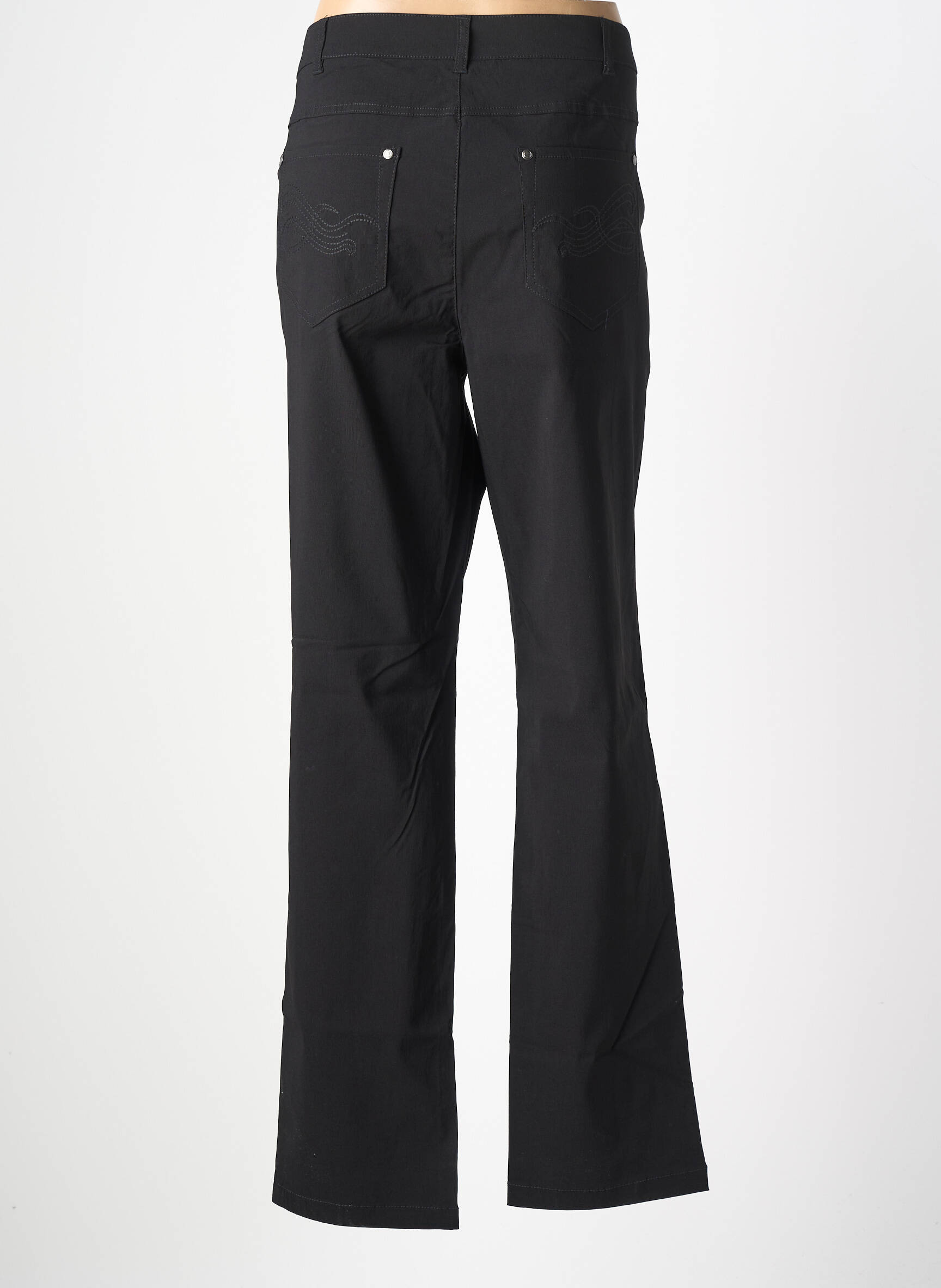 Pantalon droit stretch taille normale noir CISO femme