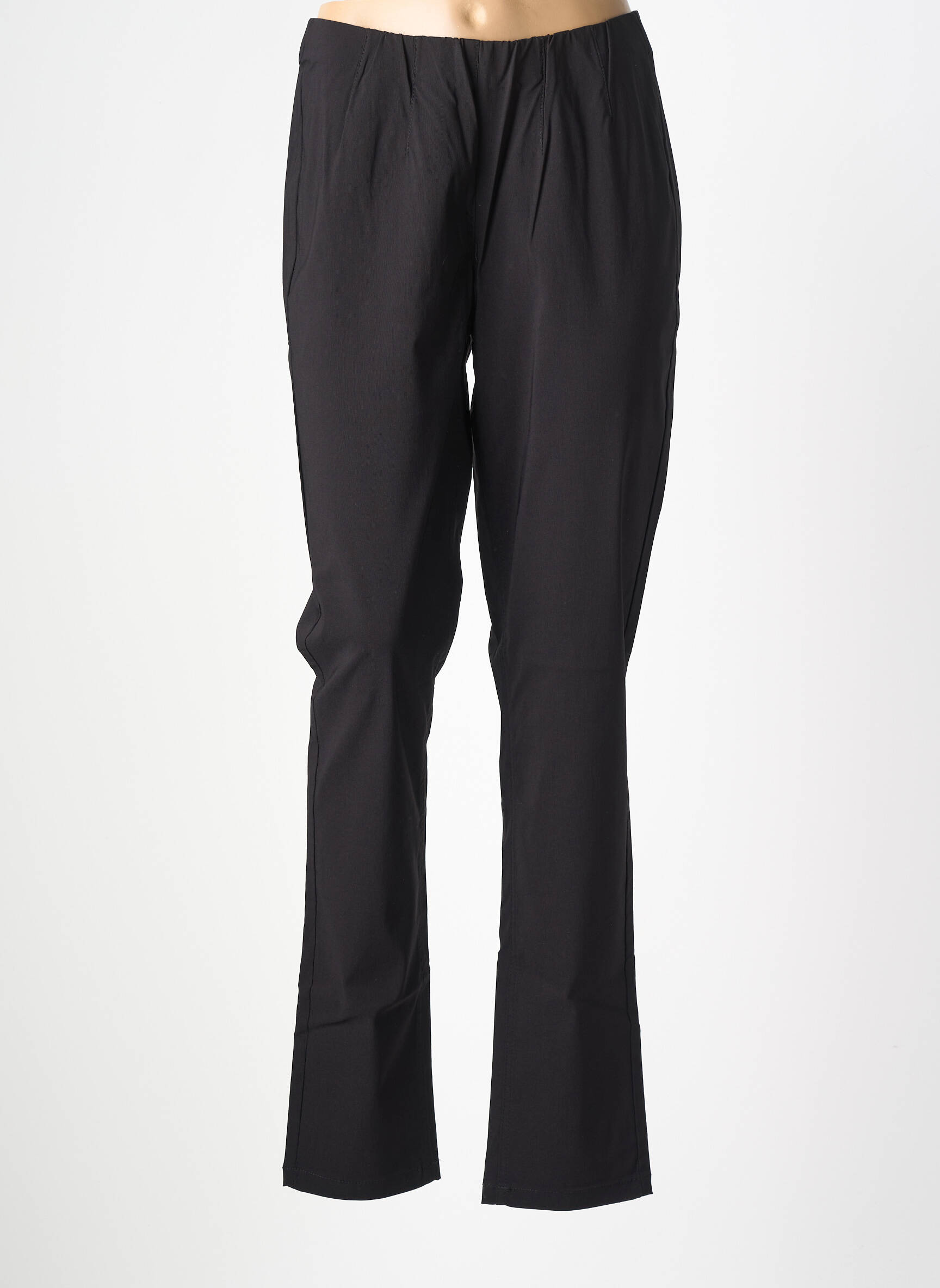 Pantalon droit stretch taille normale noir CISO femme