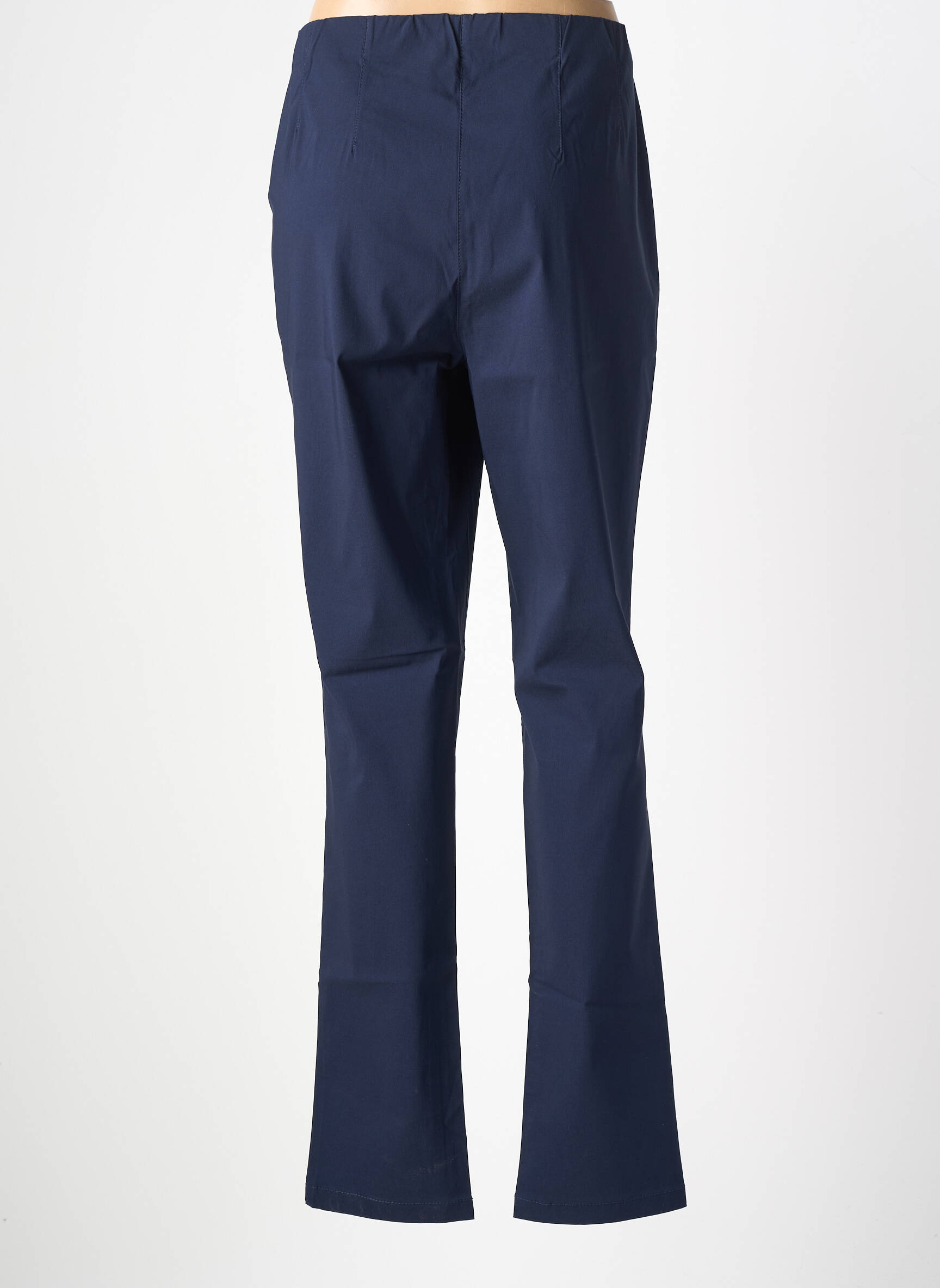 Pantalon droit stretch taille normale bleu CISO femme