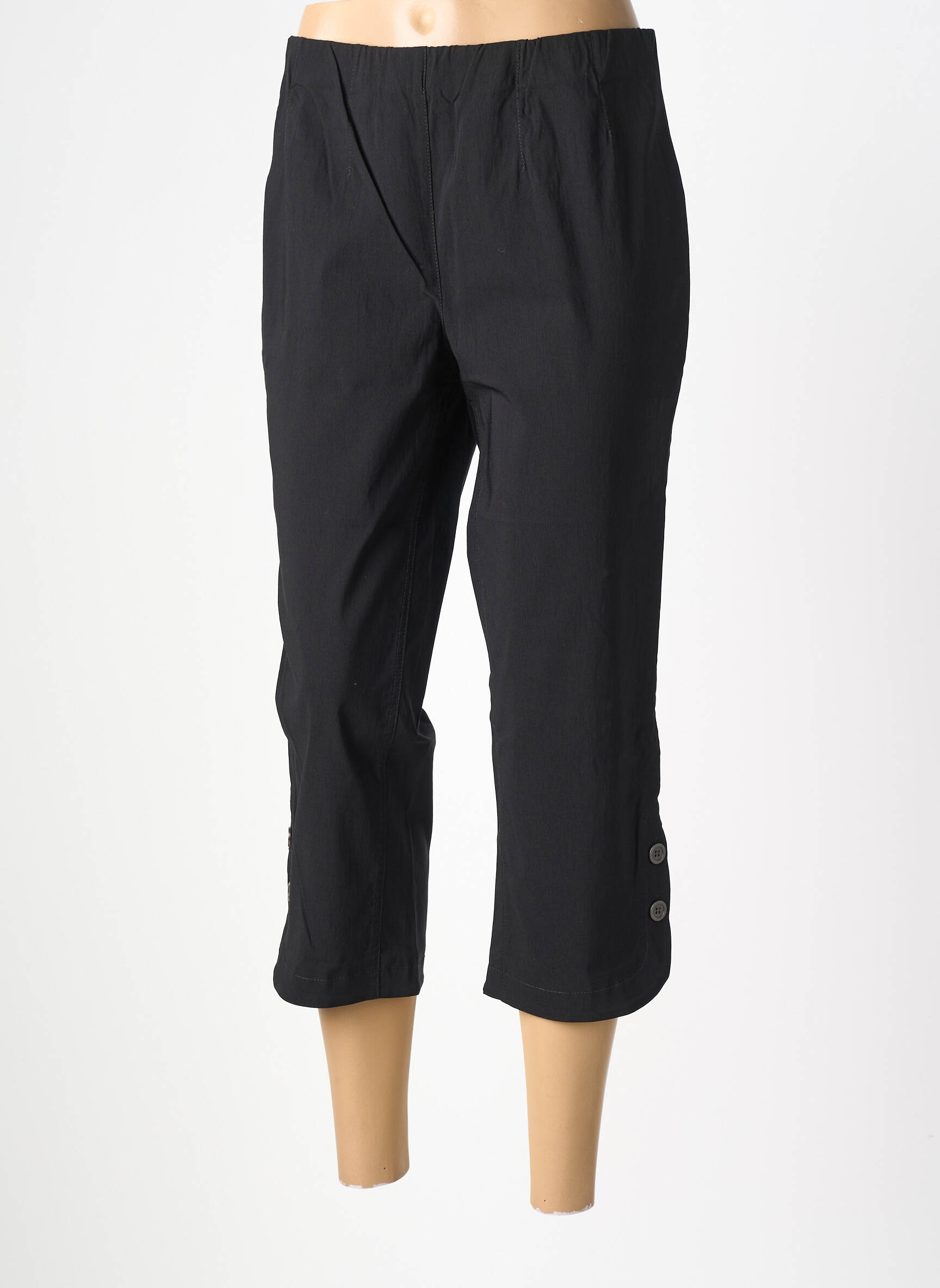 Pantacourt stretch taille normale noir CISO femme